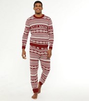 New Look Red Fair Isle Knit Matching Family Christmas Pyjama Set